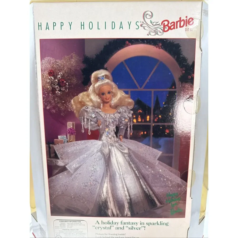 Vintage Barbie Happy Holidays 1992 Special Edition Crystal & Silver #1429 Rare
